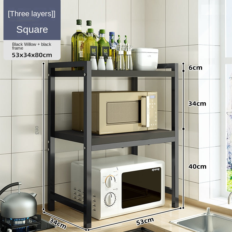 1PC Microwave Rack Stainless Steel Organizer 2 3 Layer Rice Cooker Rack