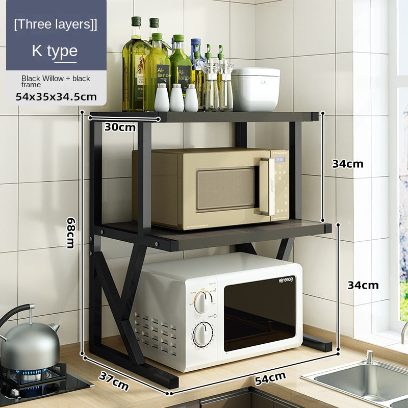 1PC Microwave Rack Stainless Steel Organizer 2 3 Layer Rice Cooker Rack