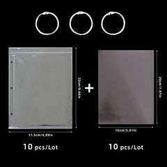 10pcs Storage Bag & Magnetic Sheets Set for Clear Stamps Die Cutting Mold