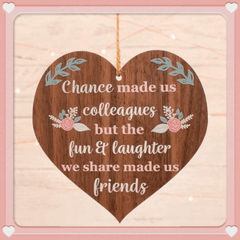 Colleague Gift Retirement Plaque Friendship Sign Wooden Home Decor