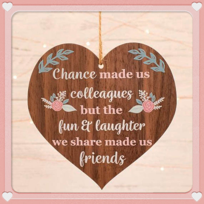 Colleague Gift Retirement Plaque Friendship Sign Wooden Home Decor