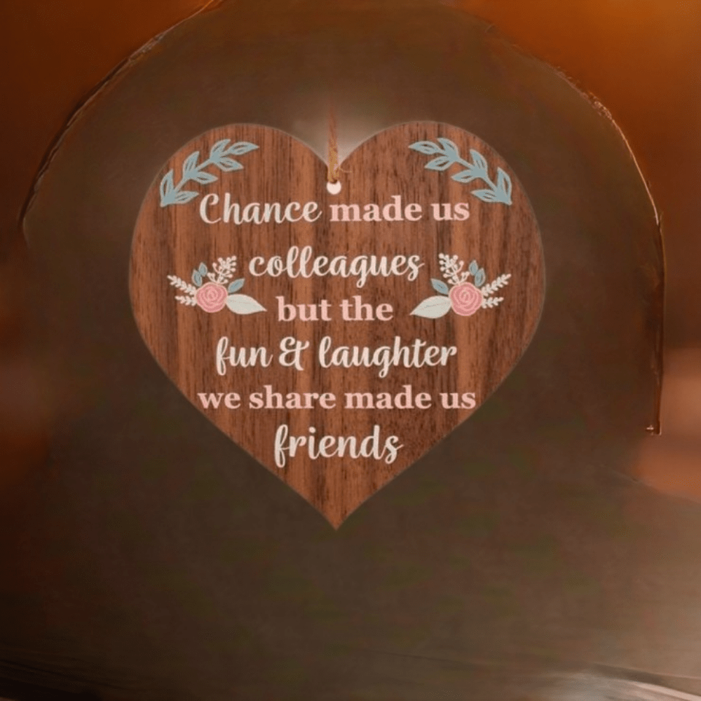 Colleague Gift Retirement Plaque Friendship Sign Wooden Home Decor