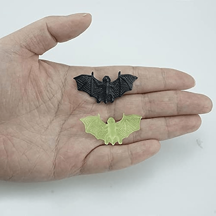 40Pcs Mini 3D Bats Luminous Halloween Decoration - Scary Prank Toy
