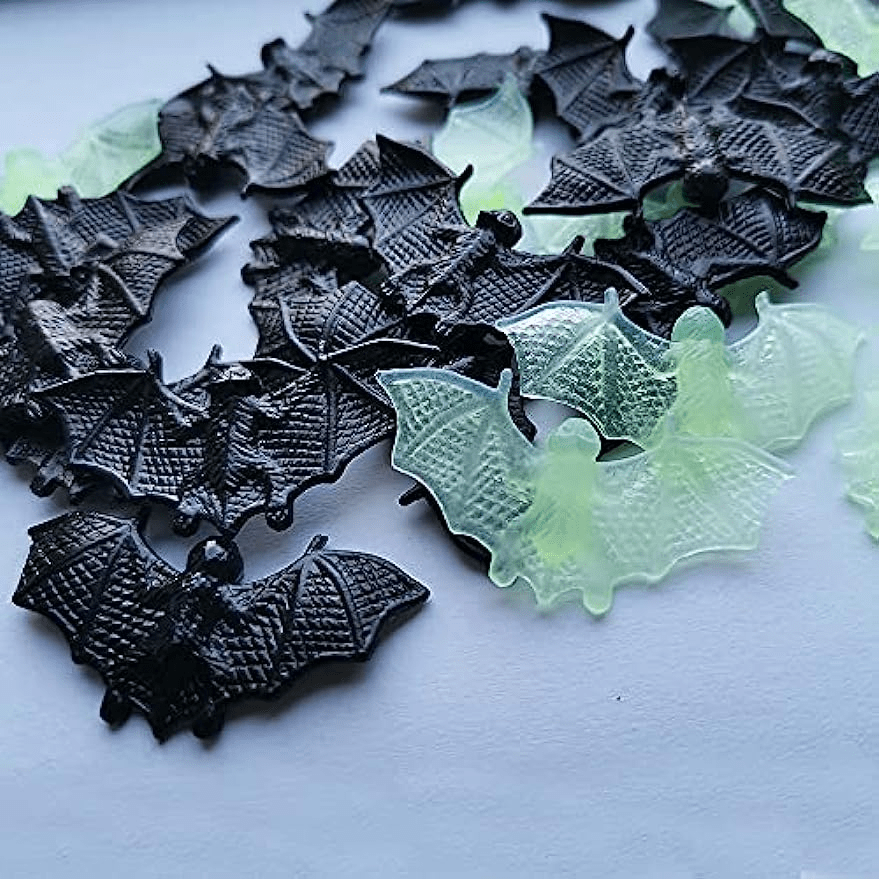 40Pcs Mini 3D Bats Luminous Halloween Decoration - Scary Prank Toy