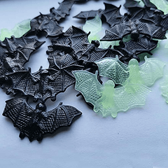 40Pcs Mini 3D Bats Luminous Halloween Decoration - Scary Prank Toy