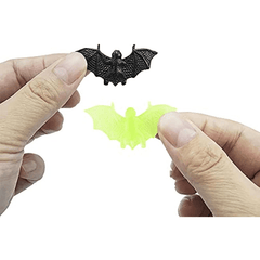 40Pcs Mini 3D Bats Luminous Halloween Decoration - Scary Prank Toy