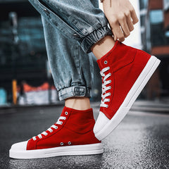 Women's High Skateboard Shoes Lightweight Canvas Shoes