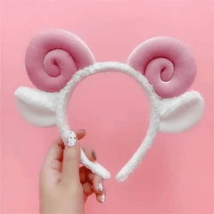 Plush Sheep Horns Hair Band Cute Sheep Lamb Animal Headdress
