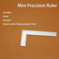 Mini Square Stainless Steel L-Shaped Ruler for Leather
