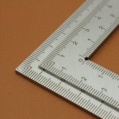 Mini Square Stainless Steel L-Shaped Ruler for Leather