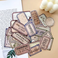 47pcs English Washi Scrapbooking Stickers Student Stationery Arts Crafts