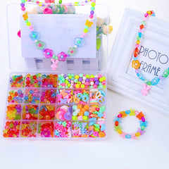 DIY Bead Stringing Toy Set for Bracelets & Necklaces with Bead Weaving Kit
