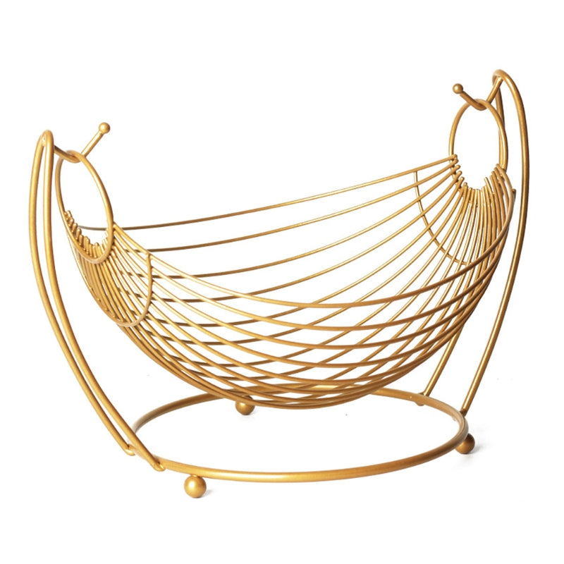 Hammock Shaped Fruit Vegetable Basket Woven Iron Wire Storage Tray