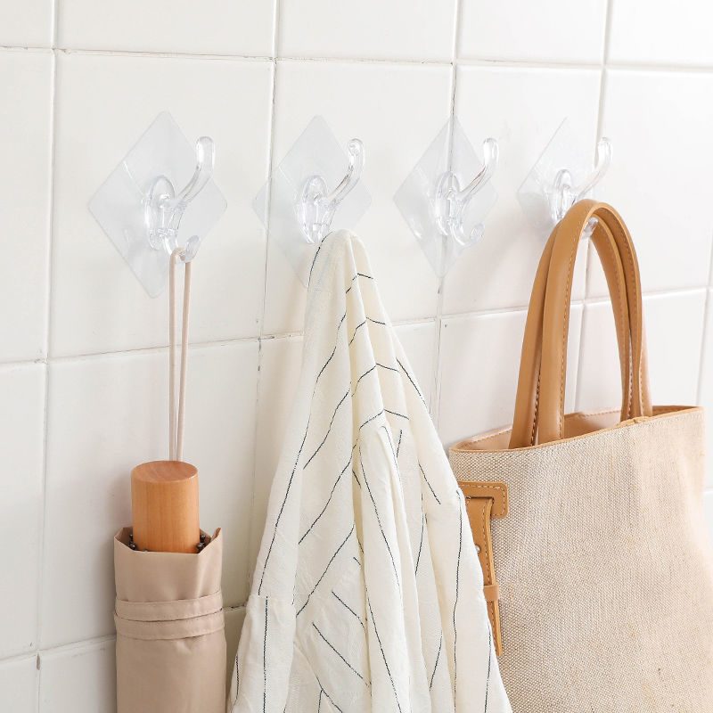 6pcs Waterproof Adhesive Wall Hook for Bathroom Kitchen Office