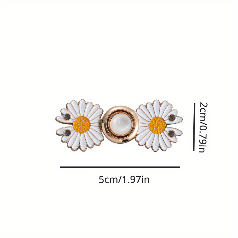 1pc Reusable Metal Pearl Snap Fastener Pants Button - Reduce Waist