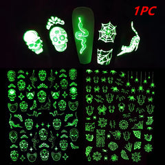 Glow in the Dark Halloween Nail Art Stickers