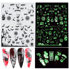Glow in the Dark Halloween Nail Art Stickers