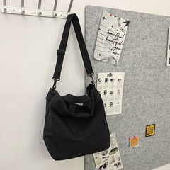 Casual Solid Crossbody Bag Nylon Preppy Shoulder Bag