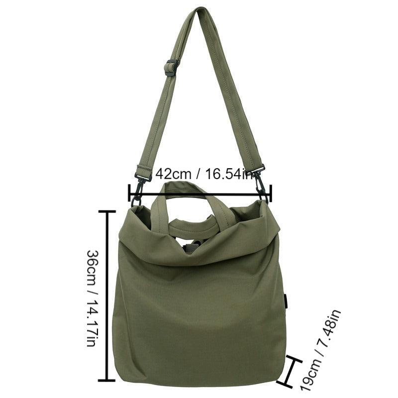 Casual Solid Crossbody Bag Nylon Preppy Shoulder Bag