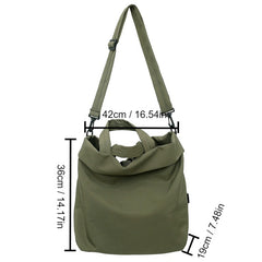 Casual Solid Crossbody Bag Nylon Preppy Shoulder Bag