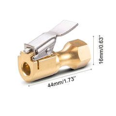 Heavy Duty Open Flow Lock On Tire Chuck with Clip - Yellow