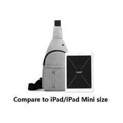 Men's Multifunction Shoulder Bag with Earphone Hole Outdoor Crossbody Bag