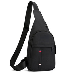 Men's Multifunction Shoulder Bag with Earphone Hole Outdoor Crossbody Bag