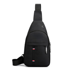 Men's Multifunction Shoulder Bag with Earphone Hole Outdoor Crossbody Bag