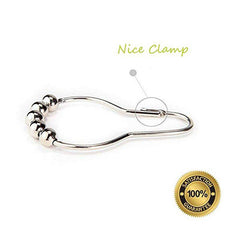 12pcs Rustproof Shower Curtain Rings Hooks 5 Roller Ball Curtain Accessories