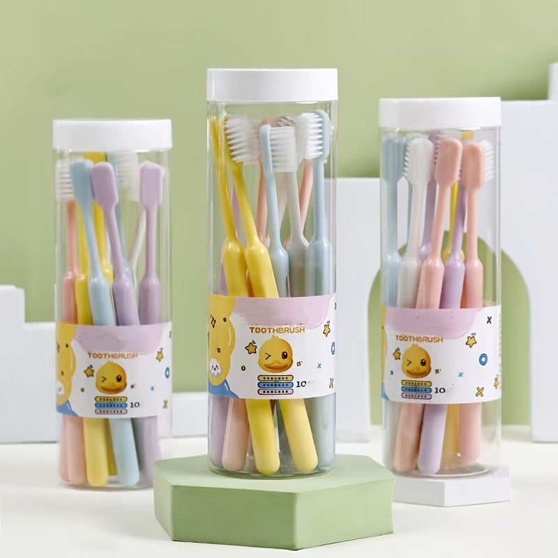 10pcs Family Pack Eco Friendly Soft Bristles Toothbrush