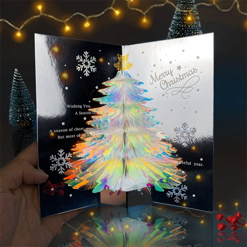 3D Pop Up Christmas Tree Card A Sparkling Fantasy Greeting & Blessing Gift
