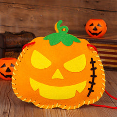 Halloween Kids DIY Pumpkin Bag for Candy Party Props Decoration
