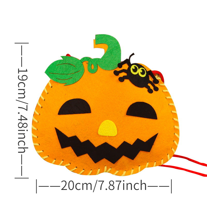 Halloween Kids DIY Pumpkin Bag for Candy Party Props Decoration