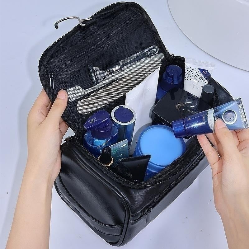 Versatile Cosmetic Bag Portable Zipper Toiletry Wash Bag Travel Makeup Case