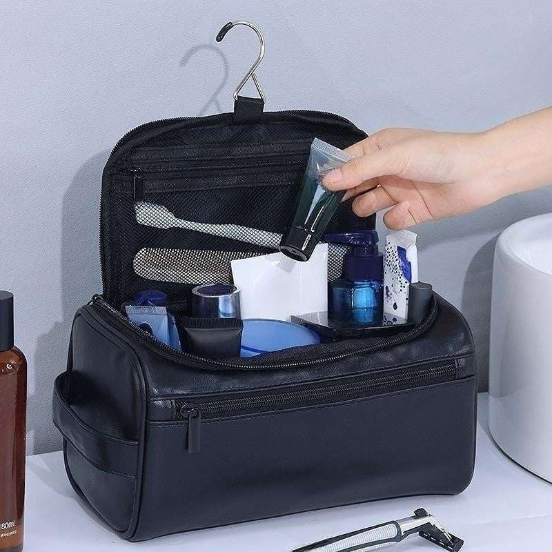 Versatile Cosmetic Bag Portable Zipper Toiletry Wash Bag Travel Makeup Case