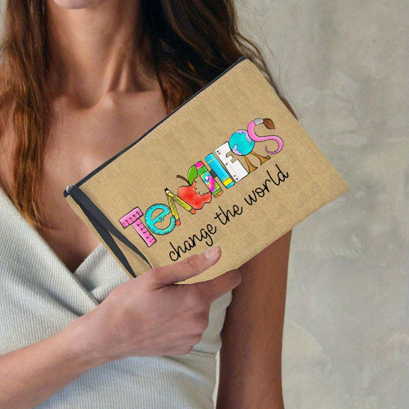 Portable Cosmetic Storage Bag Makeup Pouch & Back To School Teacher Gift