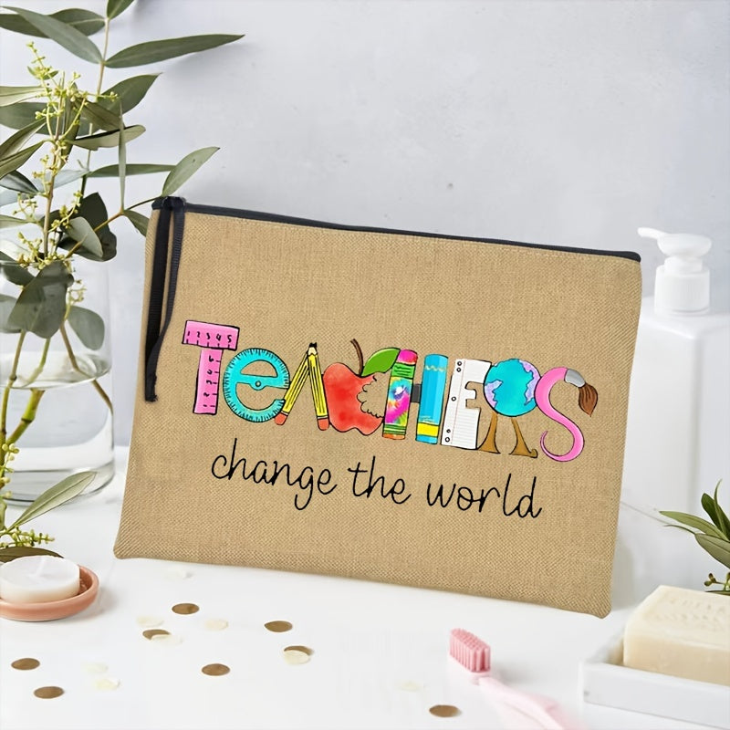 Portable Cosmetic Storage Bag Makeup Pouch & Back To School Teacher Gift