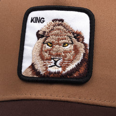 Lion Embroidery Mesh Baseball Cap Vintage Hip Hop Trucker Hat