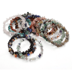 12pcs Natural Stone Bracelets Women Amethyst Labradorite Turquoise Rose Quartz
