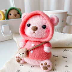 Little Bear DIY Needle Felt Keychain - Holiday Gift