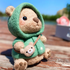 Little Bear DIY Needle Felt Keychain - Holiday Gift