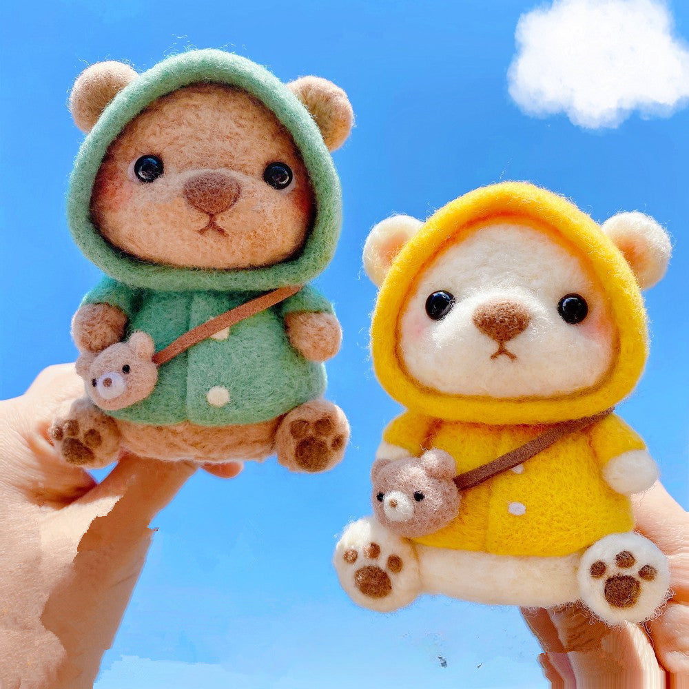 Little Bear DIY Needle Felt Keychain - Holiday Gift