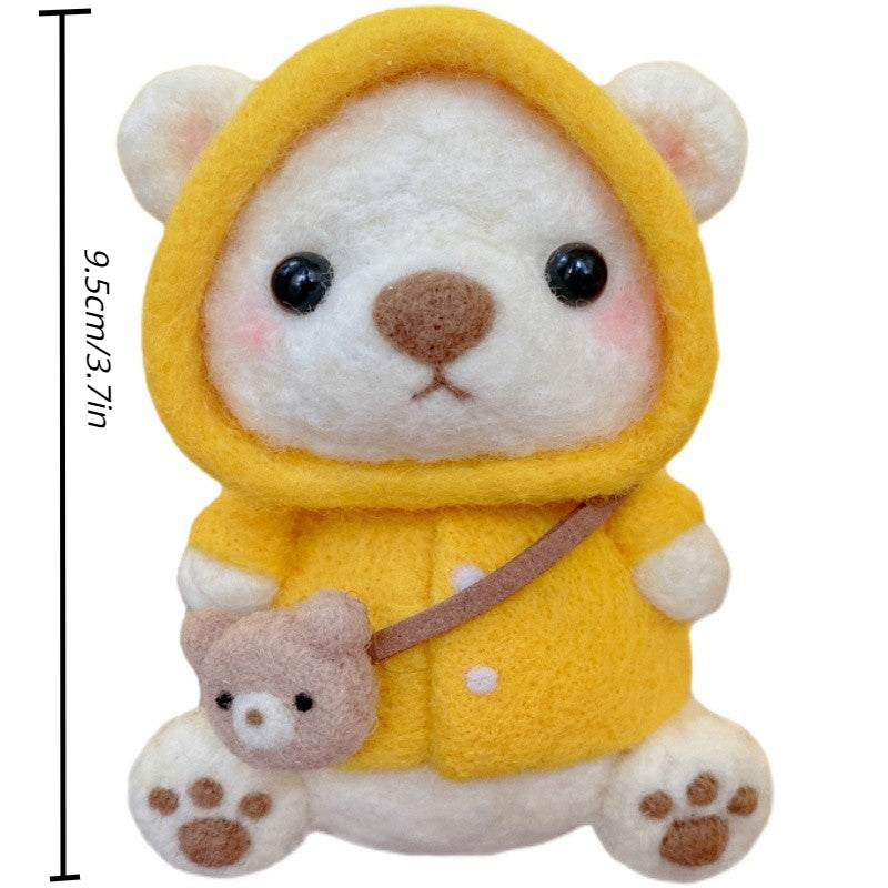 Little Bear DIY Needle Felt Keychain - Holiday Gift