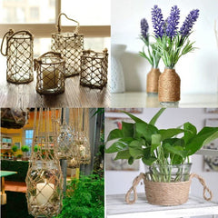 100 Meters Natural Jute Rope Cord String Twine Burlap Ribbon Crafts Sewing DIY