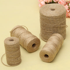 100 Meters Natural Jute Rope Cord String Twine Burlap Ribbon Crafts Sewing DIY