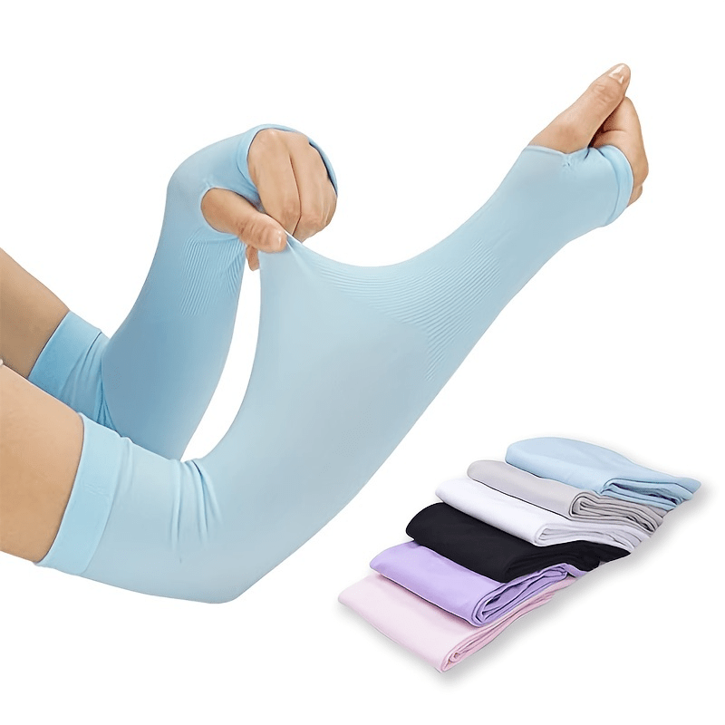 Sunscreen Compression Arm Sleeves - Cooling Arm Sleeves for Outdoor Activities