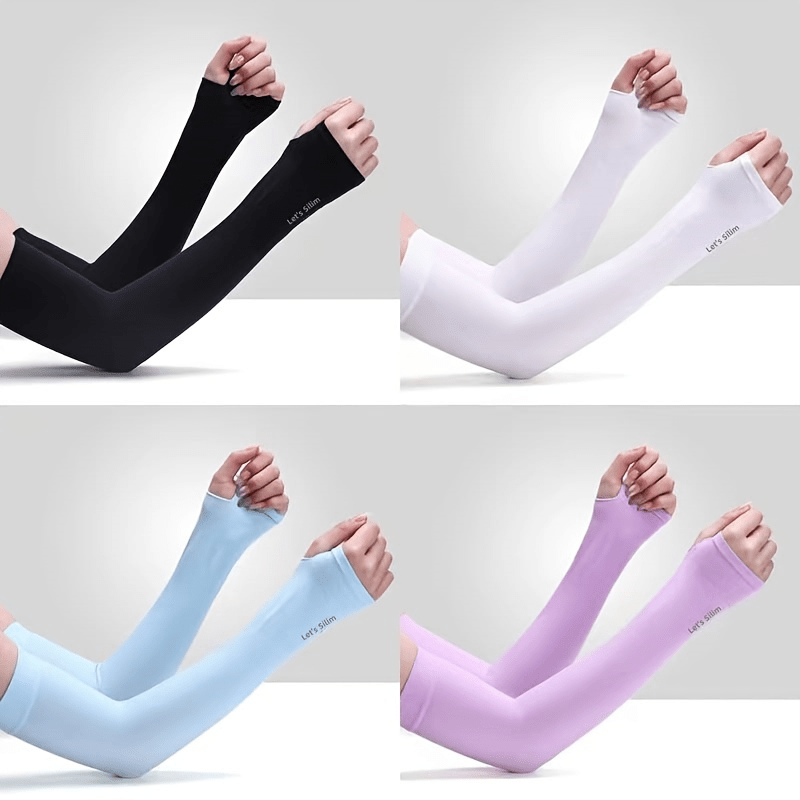 Sunscreen Compression Arm Sleeves - Cooling Arm Sleeves for Outdoor Activities