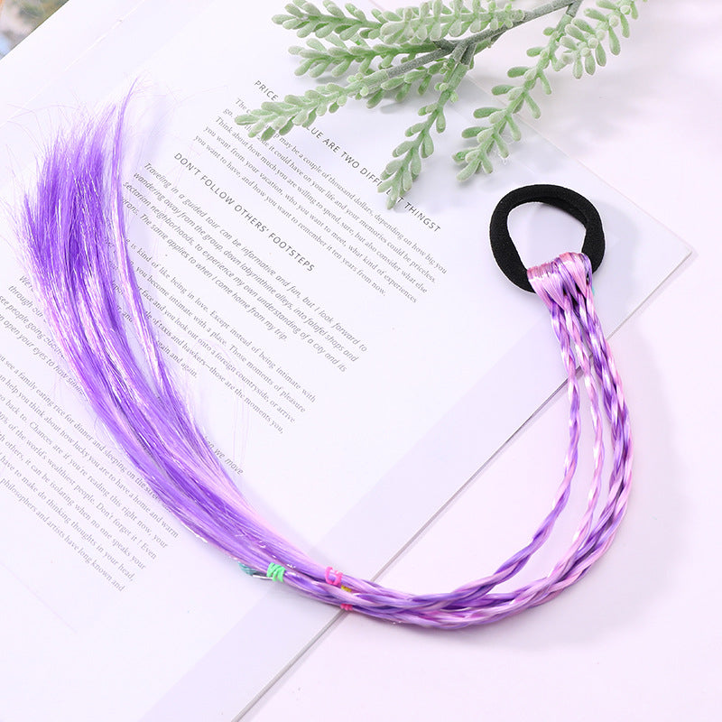 Dyed Ponytail Hair Tie Rubber Headbands for Girls Hair Accessories