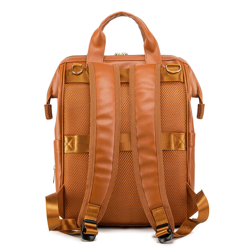PU Mommy Bag Large Capacity Maternity Backpack
