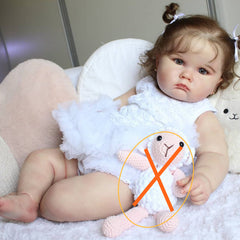 24in Realistic Silicone Reborn Baby Doll 3D Paint Skin Toddler Toy for Girls